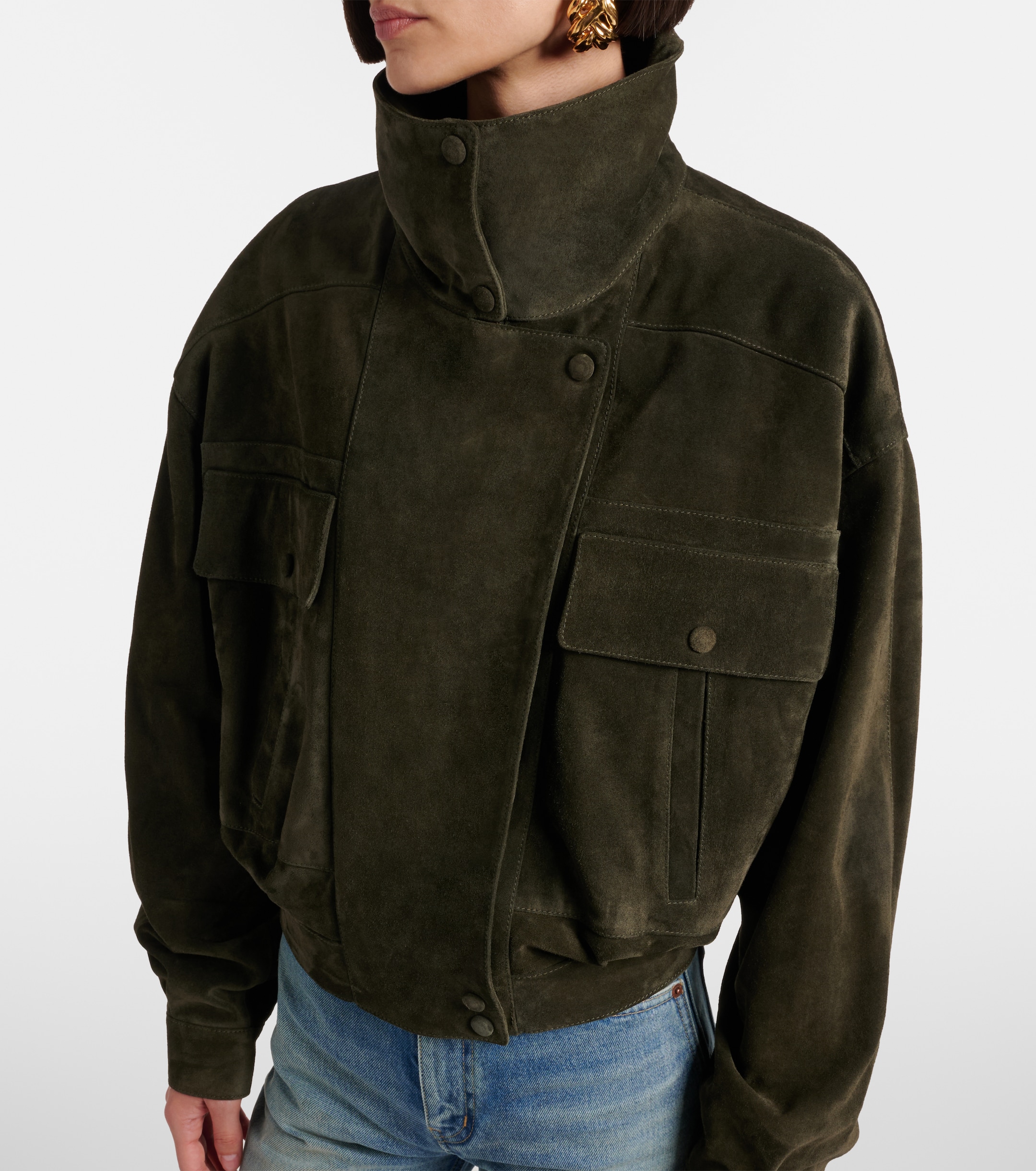 saint laurent suede jacket