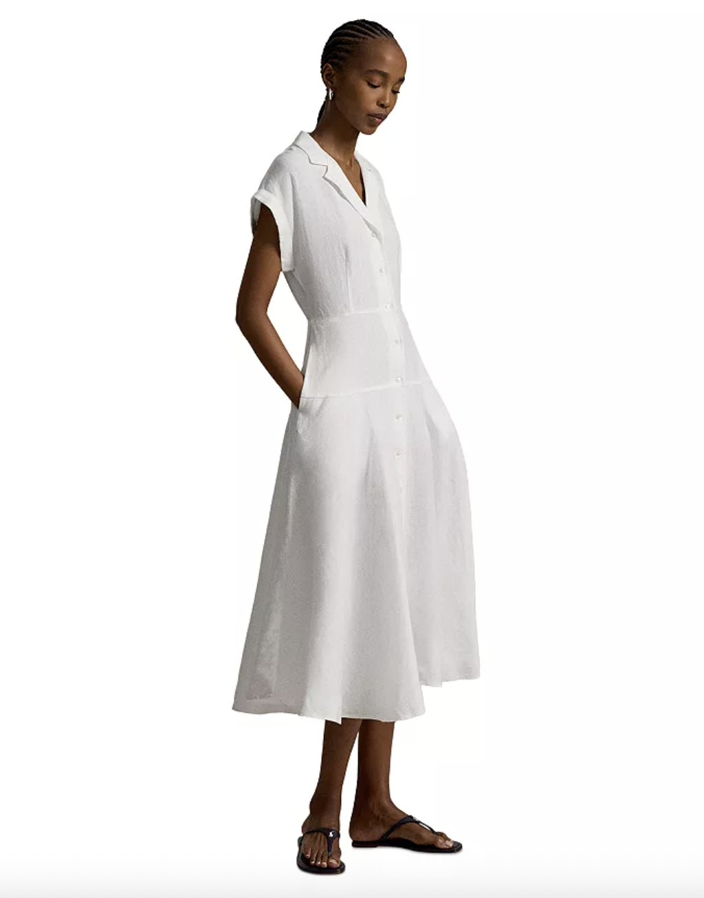 Ralph Lauren, Linen Short Sleeve Shirtdress
