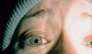 The Blair Witch extreme close up on a crying Heather