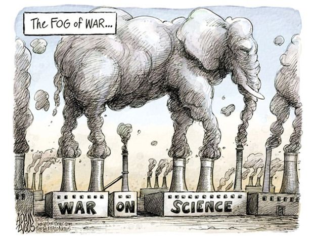 Political cartoon environment science GOP