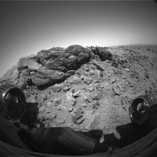 NASA's Spirit Rover Descends From Martian Hilltop