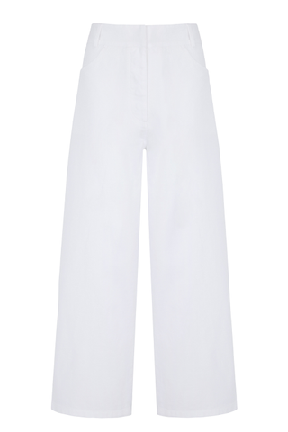 Pure Cotton Lace-Up Detail Trousers