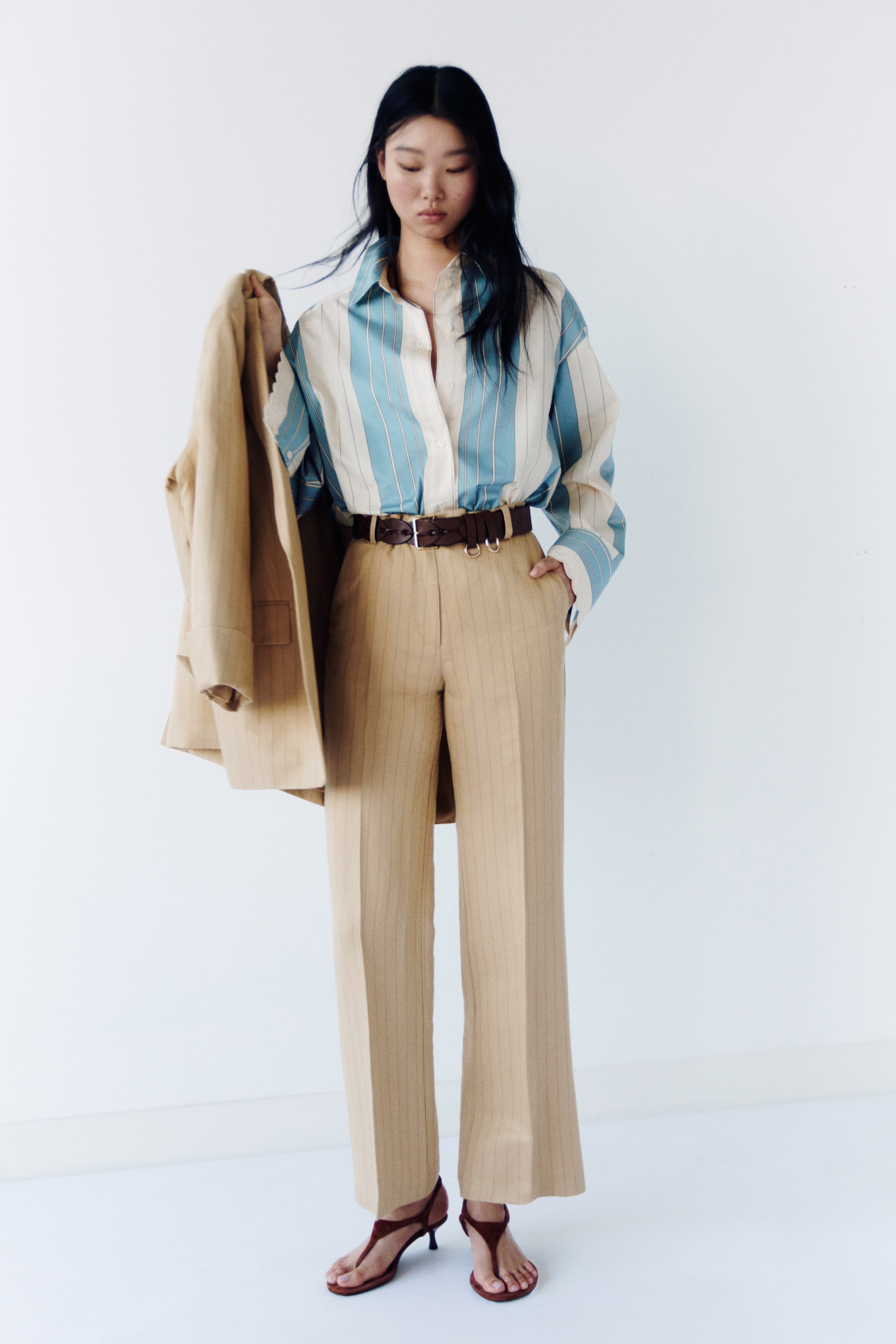 Tailored Linen-Blend Trousers