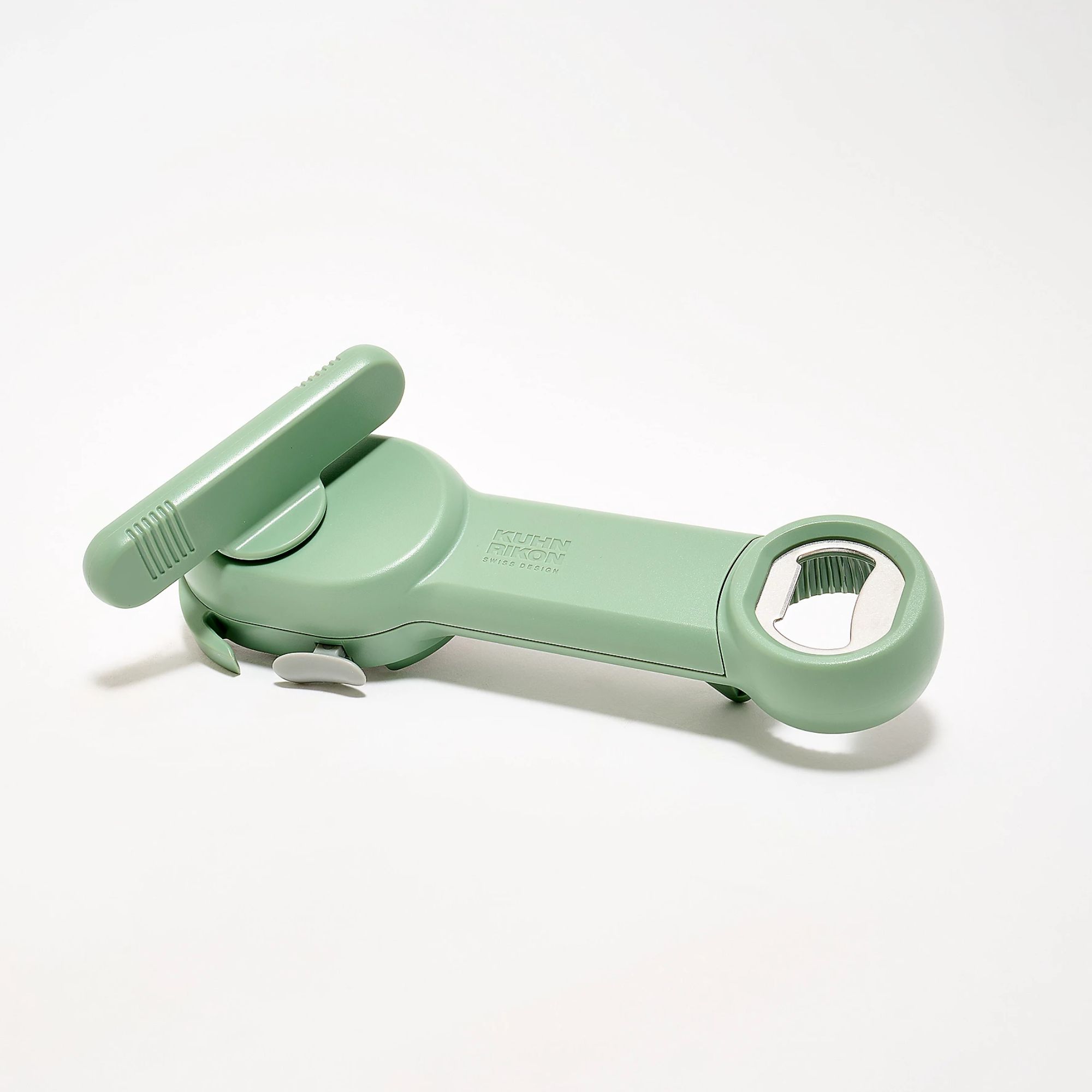 Mint green can and bottle opener