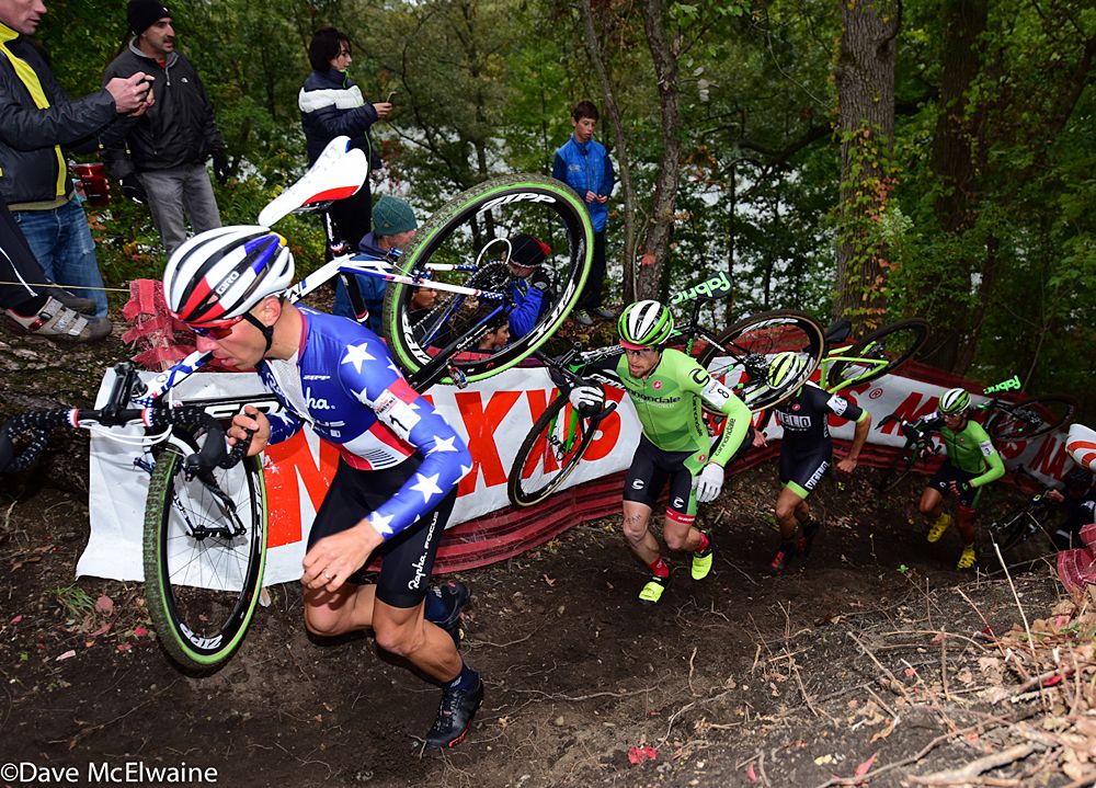 USA Champion Jeremy Powers (Aspire Racing) racing in second place on lap two