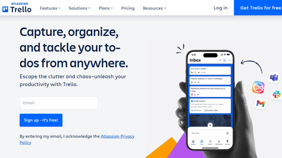 Trello website screenshot (May 2025)