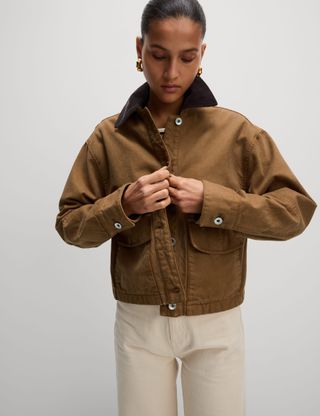 Cord Collared Relaxed Jacket