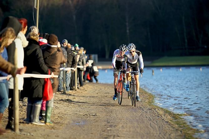 Albert and van der Poel quickly separated themselves from the bunch