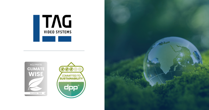 Image showing the TAG logo along with environmental certifications and a picture of a globe on green vegetation