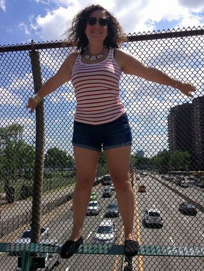 Clothing, Leg, Thigh, Beauty, Fashion, Shorts, Chain-link fencing, Human body, Fun, Photography,