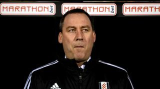 LONDON, ENGLAND - FEBRUARY 12: Rene Meulensteen, Manager of Fulham during the Premier League match between Fulham and Liverpool at Craven Cottage on February 12, 2014 in London, England. (Photo by Marc Atkins/Mark Leech Sports Photography/Getty Images)