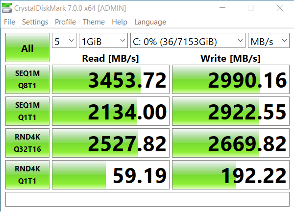 CrystalMark Sabrent Rocket Q 8TB