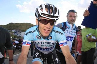 Levi Leipheimer (Omega Pharma-QuickStep) after a strong showing against Contador