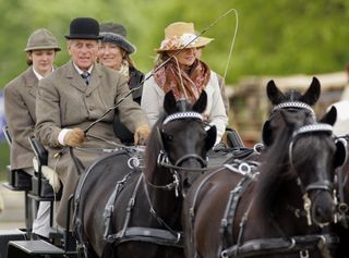 HRH Prince Philip, The Duke of Edinburgh carriage driving in the Laurent Perrier meet of the British Driving Society during day 5 of the Royal Windsor Horse Show
