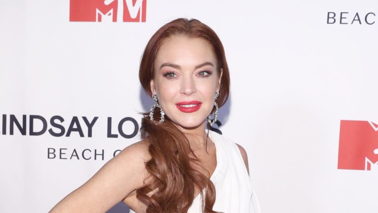 Lindsay Lohan attends MTV's "Lindsay Lohan's Beach Club" Premiere Party at Moxy Times Square