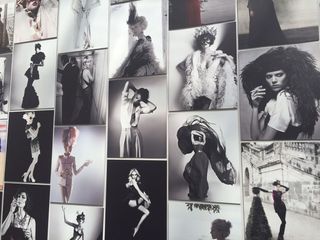 Examples of Lagerfeld's photography archive for Chanel are displayed onsite within his exhibition 'Three Worlds'