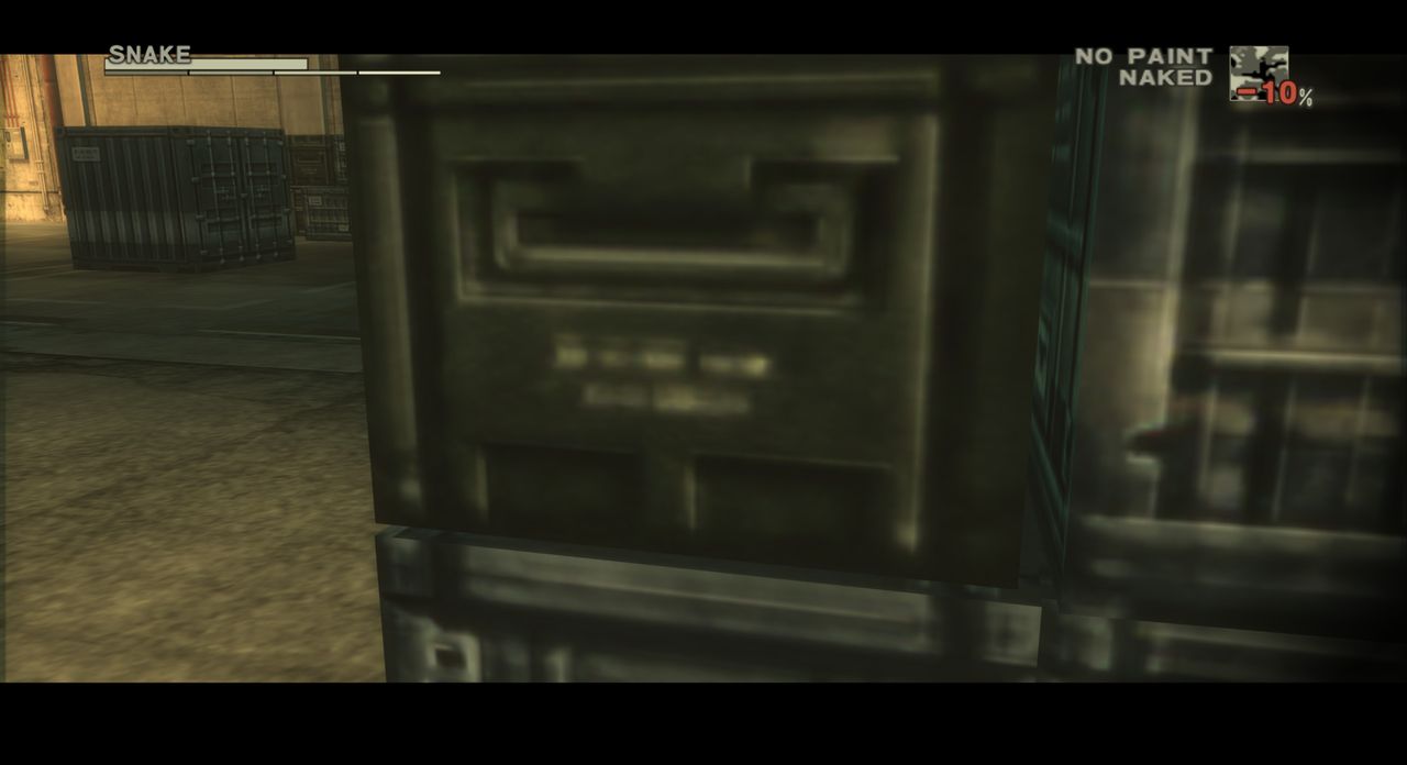Blurry text in MGS3's original textures.
