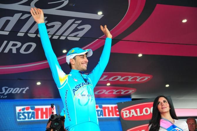 Fabio Aru (Team Astana) on the podium