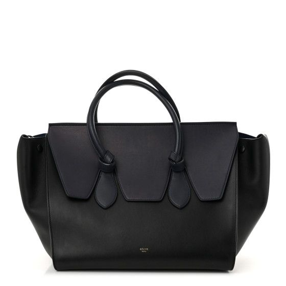 Celine Smooth Calfskin Medium Tie Knot Tote Navy Blue