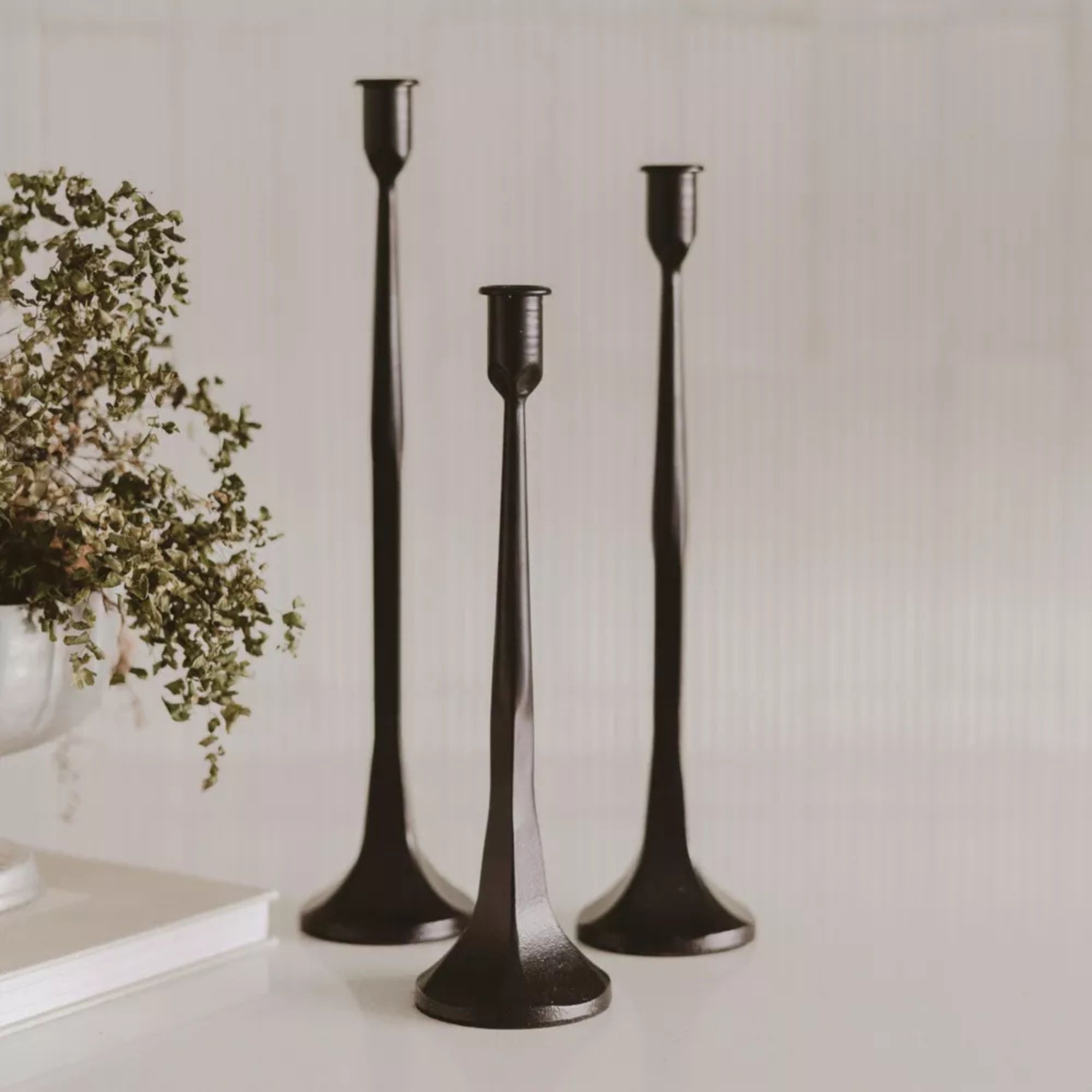 Cast Iron Taper Candle Holders