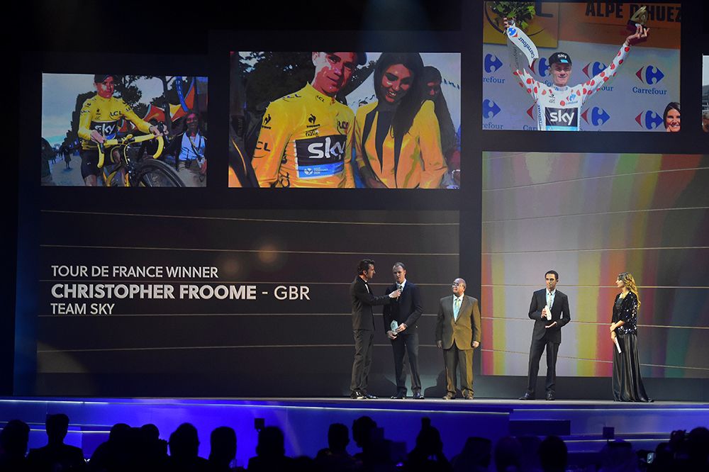 Chris Froome was recognised for his Tour win