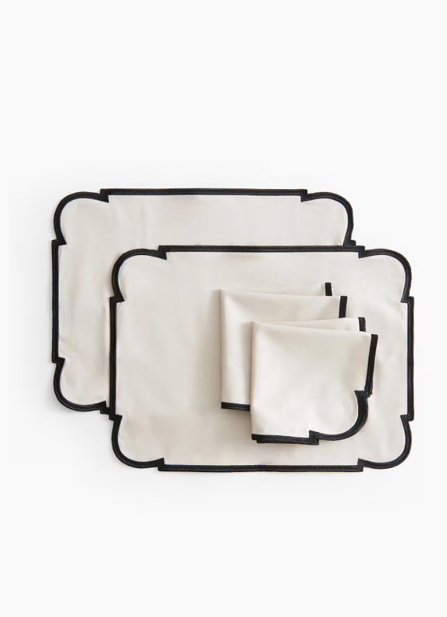 H&amp;amp;M, 2-Pack Cotton Place Mats and Napkins