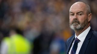 Scotland manager Steve Clarke during the 150th Anniversary Heritage Match between Scotland and England at Hampden Park, on September 12, 2023, in Glasgow, Scotland.