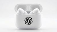 OpenAI earbud mockup render