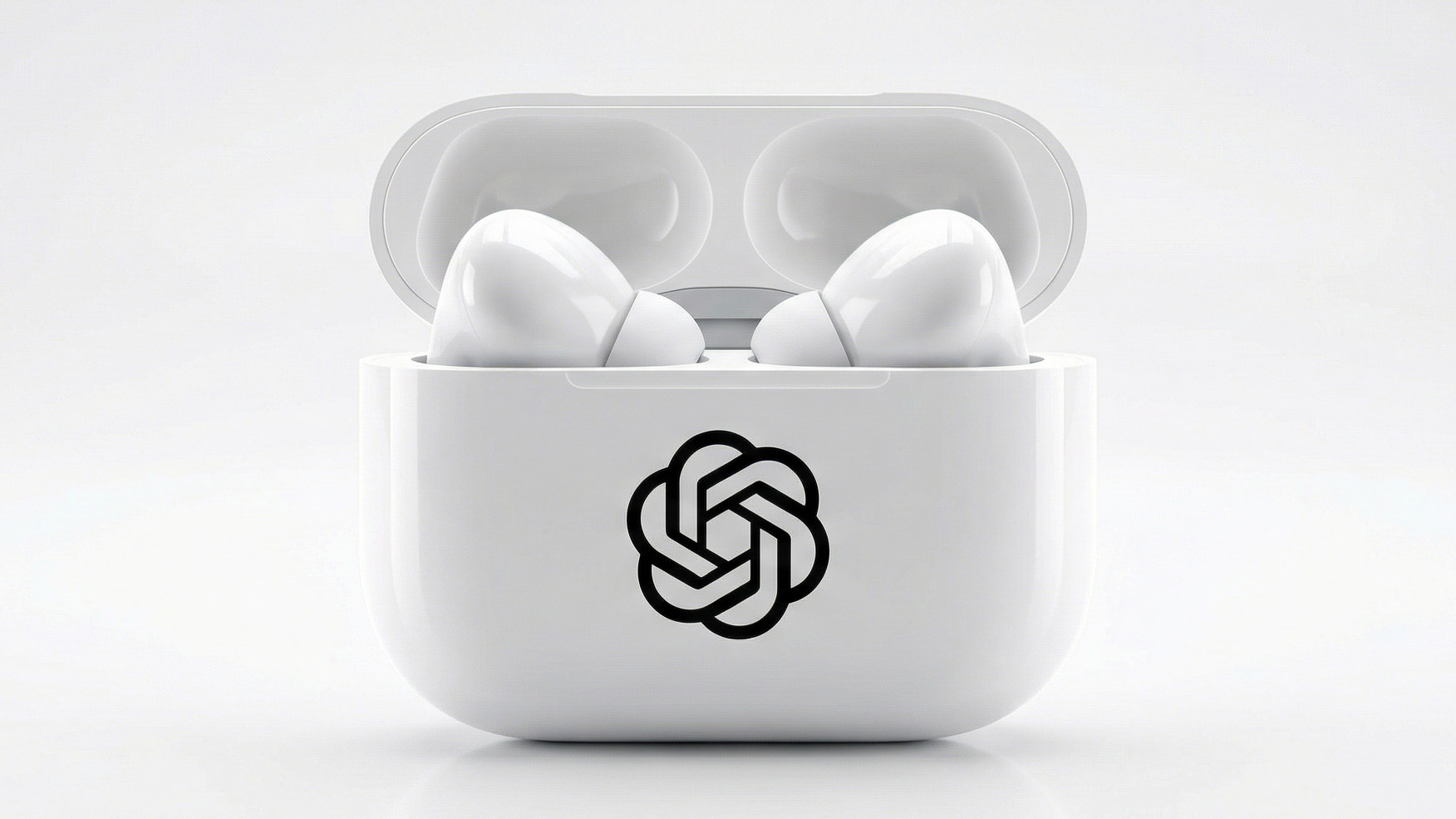 OpenAI earbud mockup render