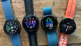 Polar Vantage M3, Garmin Forerunner 265, Coros Pace Pro and Suunto Race S watches