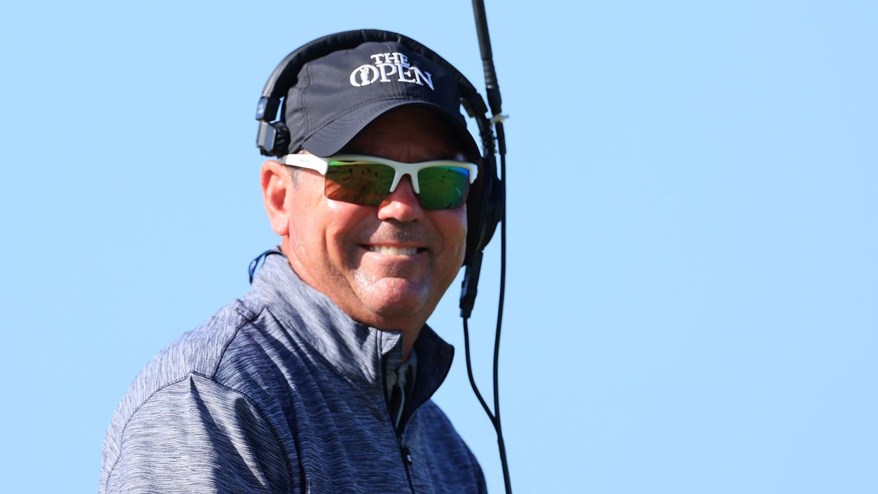 Rich Beem working for Sky Sports at last year&#039;s Open Championship