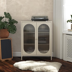Return - Luna Small Fluted Sideboard, Glass