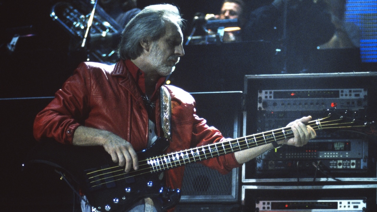 John Entwistle of The Who performs at San Jose Arena on September 20, 1996 in San Jose, California.