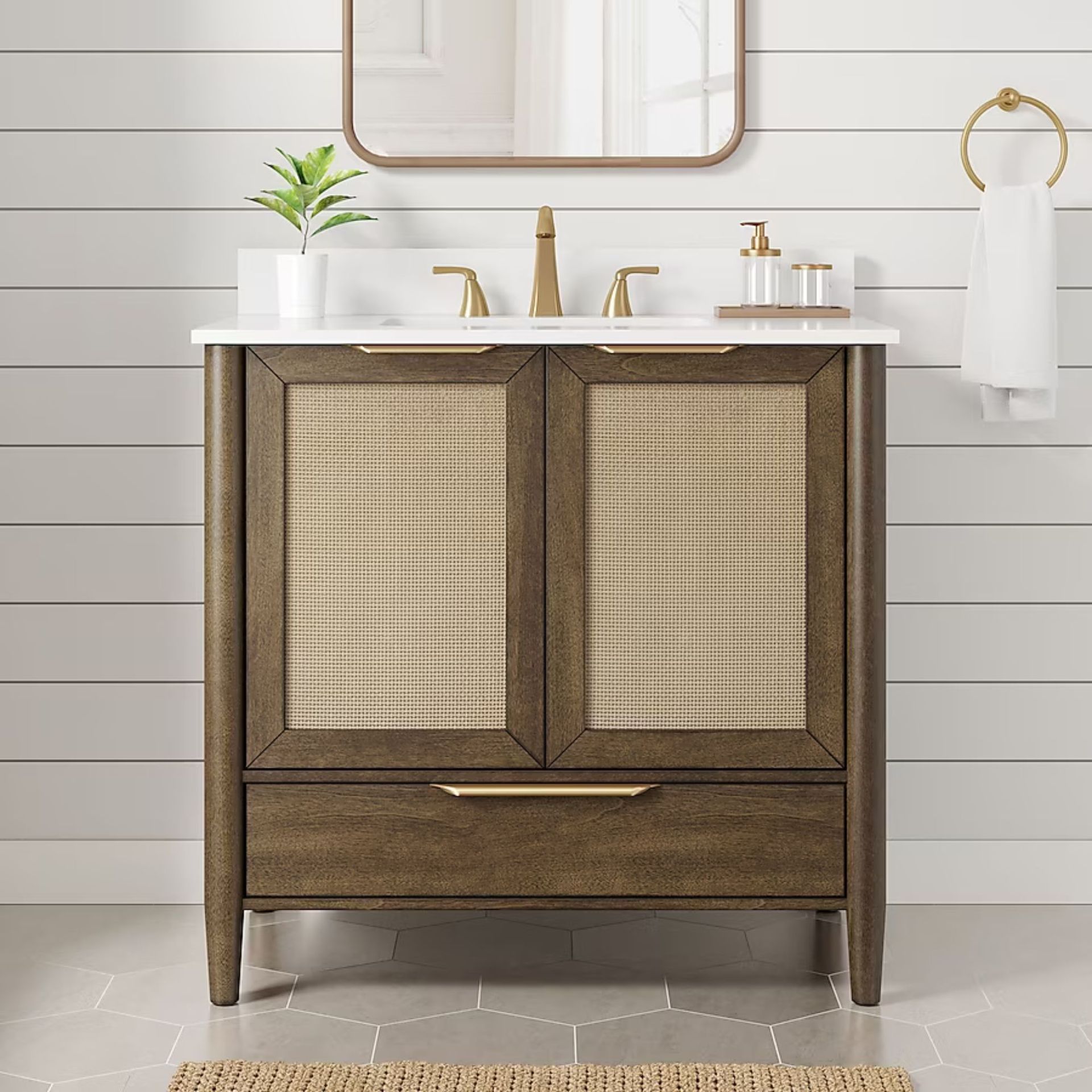 Origin 21 Walnut Undermount Bathroom Vanity