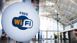 Free wi-fi signboard in airport