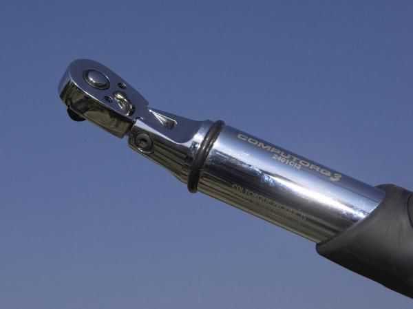 The pivoting head eases tool access in tight spots.