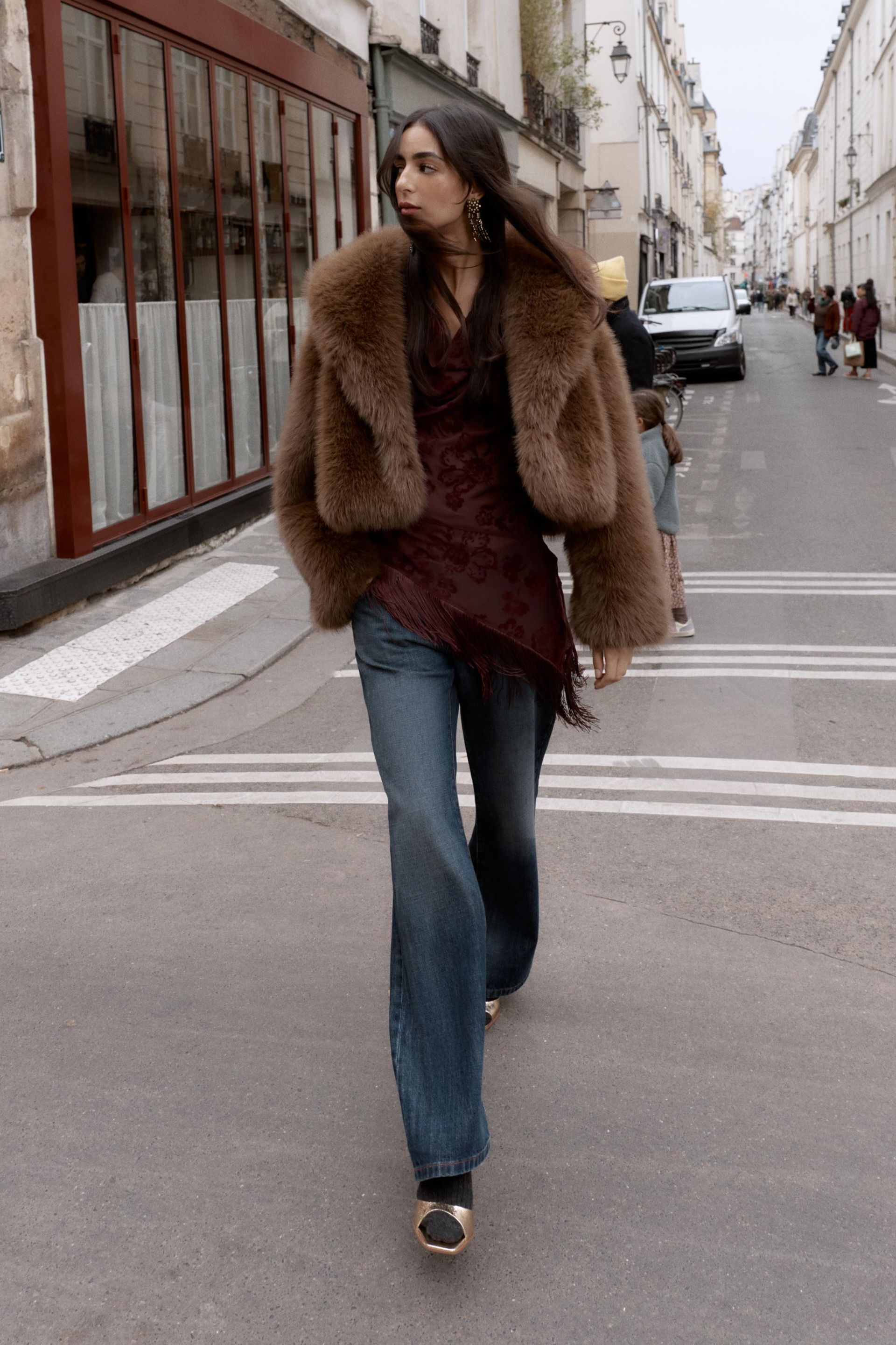 Short Faux Fur Coat