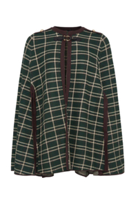 Check Knitted Cape, was £179 now £72 | Karen Millen