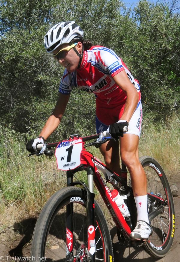 Pua Mata (Sho-Air Specialized) got to the dirt section with the top ten men