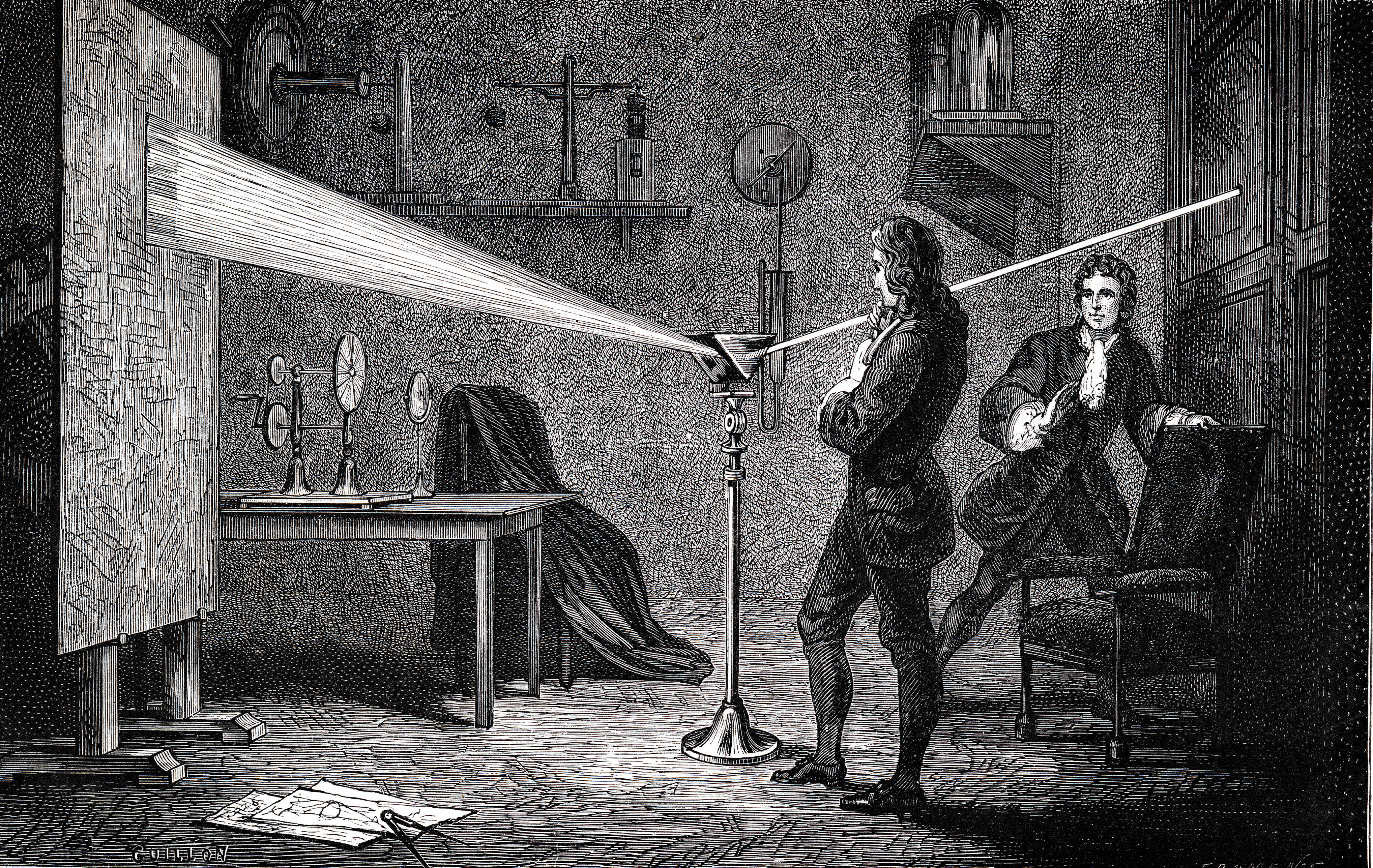 Optics contains details of Newton's famous experiments using prisms to investigate the composition of light.