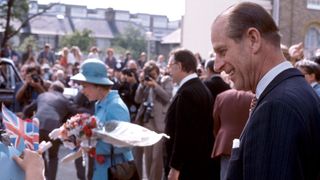 HRH Prince Philip accompanies HM The Queen, Camberwell, Silver Jubilee walkabout.