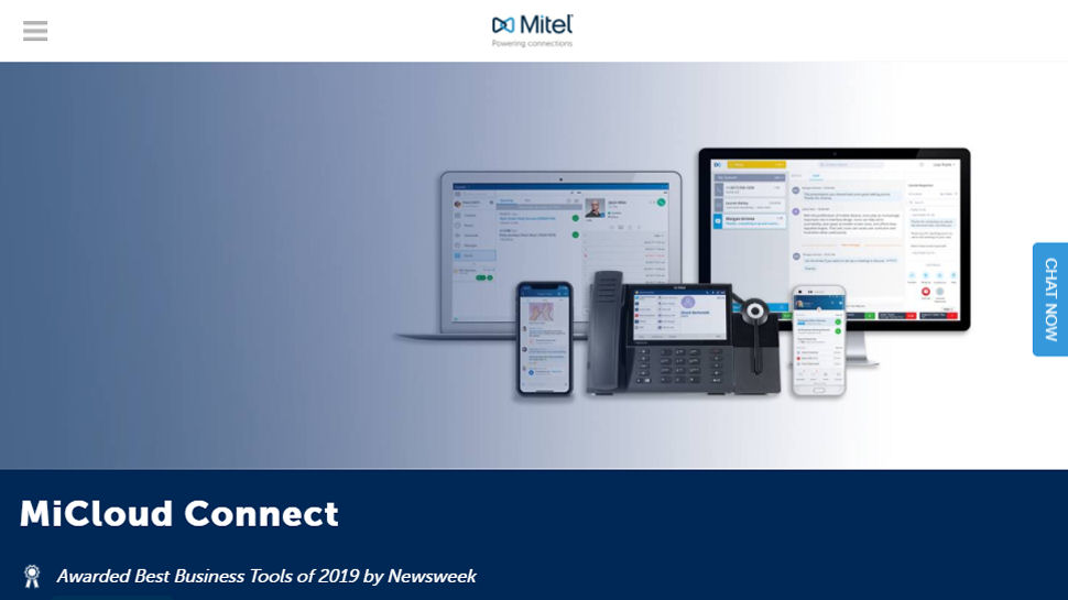 Website screenshot of MiCloud Connect