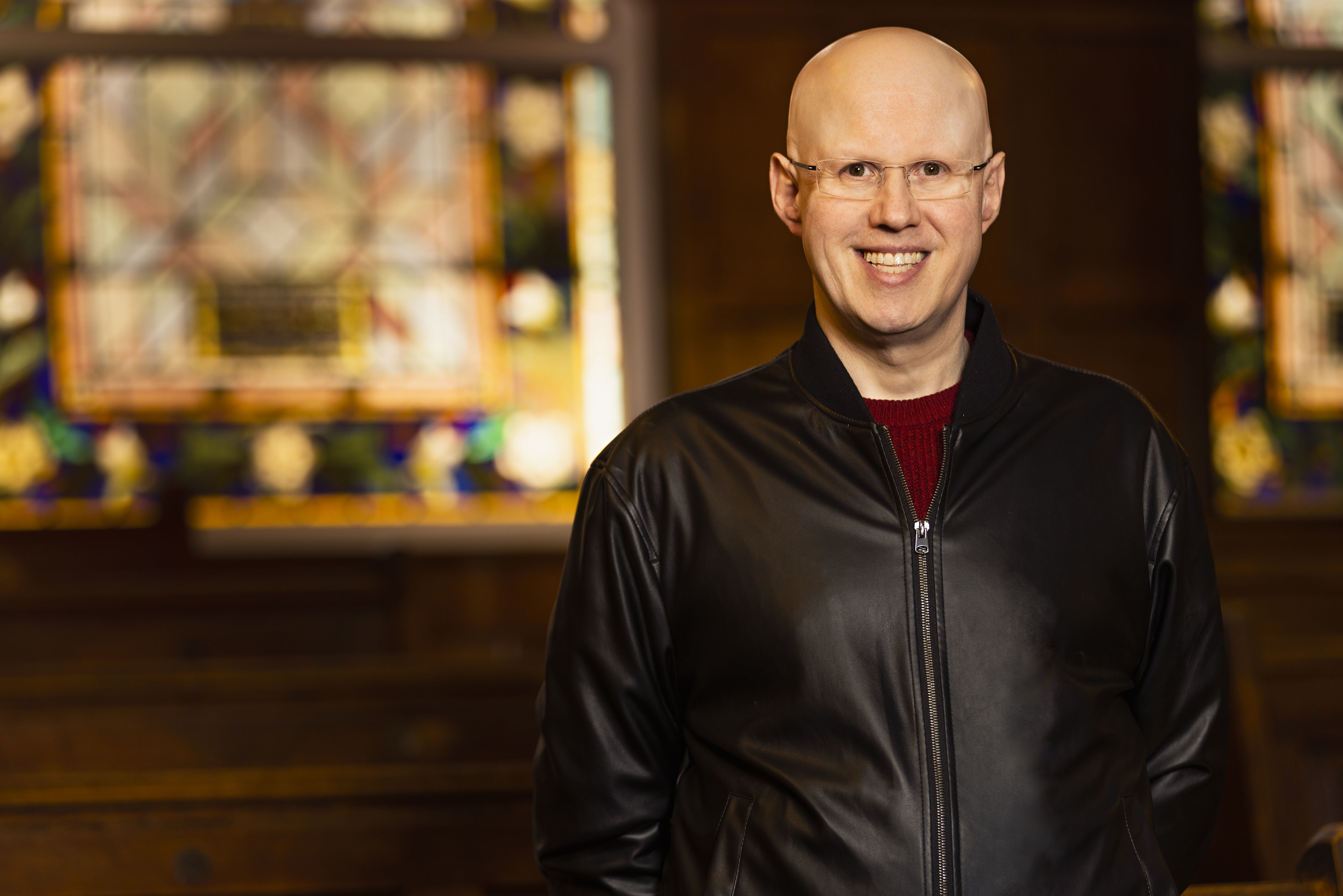 Matt Lucas at Golder's Green Synagogue, London