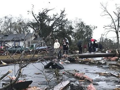 Tornado destruction in Mississippi