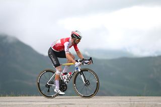 Piet Allegaert riding a white Look bike on stage 4 of the Tour de France