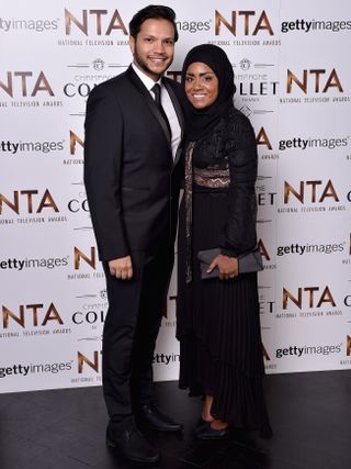 Nadiya Hussain and husband Abdal Hussain at the National Television Awards