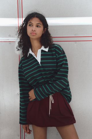 Striped Oversized Polo