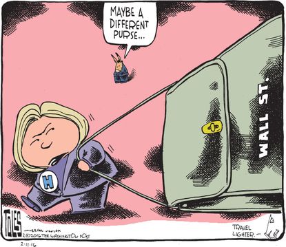 Political Cartoon U.S. Hillary 2016