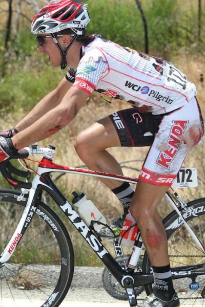 Luca Damiani (Kenda/5-Hour Energy) had a rough day.