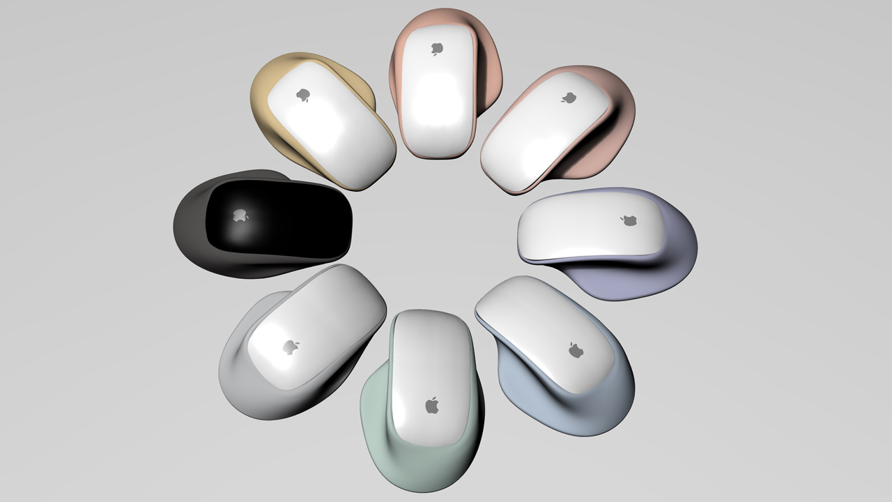 Apple's Magic Mouse 2 in the MouseBase cradle.